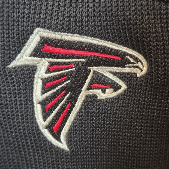 Atlanta Falcons NFL Full Zip Black Red Hoodie Hooded Sweatshirt Pockets Warm XL - Picture 3 of 13